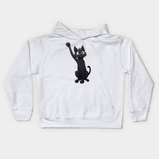 Black Cat hailing a taxi? Kids Hoodie